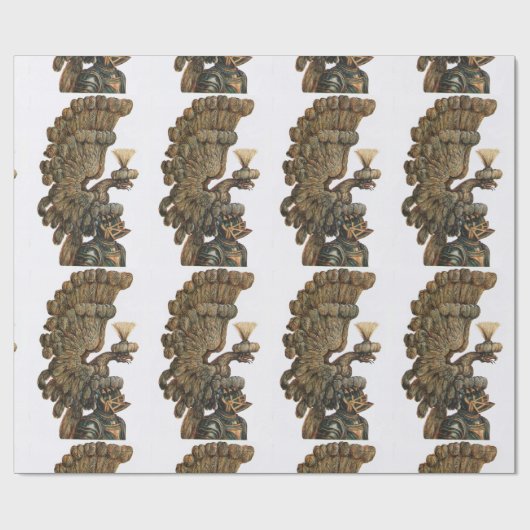 ANTIQUE KNIGHT HELMET MIT EGLE GESCHENKPAPIER (Flach)