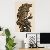 ANTIQUE KNIGHT HELMET MIT EGLE POSTER (Heimbüro)