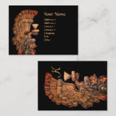 ANTIQUE KNIGHT HELMET MIT EGLE WINGS MONOGRAM VISITENKARTE (Vorne/Hinten)