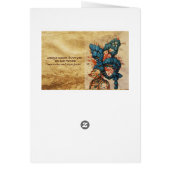 ANTIQUE KNIGHT HELMET MIT RED BLUE FEATHERS (Hinten)