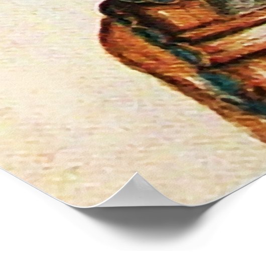 ANTIQUE KNIGHT HELMET MIT RED BLUE FEATHERS POSTER (Ecke)