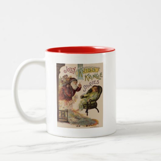 Antique Kris Kringle Sanga Claus Zweifarbige Tasse (Links)