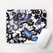 ANTIQUE LACE PATTERN BLAUE SCHALTFLIEN MAUSPAD (Mit Mouse)