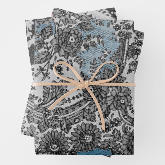 ANTIQUE LACE PATTERN FLACHBILDSCHIRM GESCHENKPAPIER SET (Beispiel)