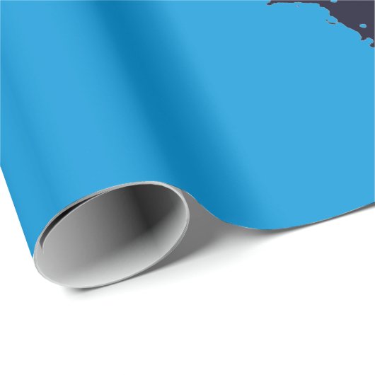 ANTIQUE LACE PATTERN GIFT WRAPPING MIT BLAU GESCHENKPAPIER (Rolleneckpunkt)