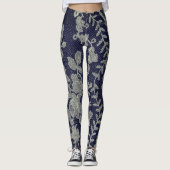 ANTIQUE LACE PATTERN LEGGINGS BLAU UND GRAU (Vorderseite)