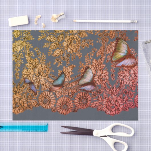 ANTIQUE LACE PATTERN TISSUPAPIERGRAD SEIDENPAPIER (Handwerk)