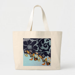 ANTIQUE LACE-SCHALTFLÄDEN IN TWILIGHT TOTE BAG JUMBO STOFFBEUTEL