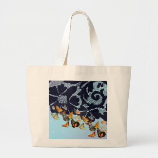 ANTIQUE LACE-SCHALTFLÄDEN IN TWILIGHT TOTE BAG JUMBO STOFFBEUTEL