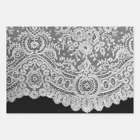 ANTIQUE LACE Wrapping Paper Flat Sheet Set 3 Geschenkpapier Set (Vorderseite 3)