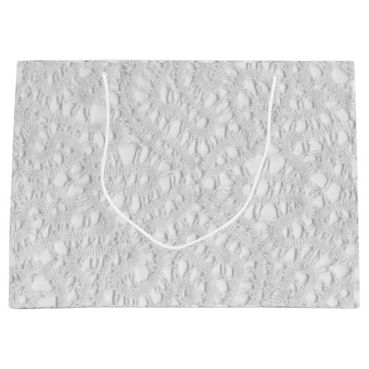 Antique Lacy Doily Große Geschenktüte (Vorderseite)