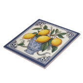 Antique Lemon Art Vintag Blue & Yellow Lemon Fliese (Seite)