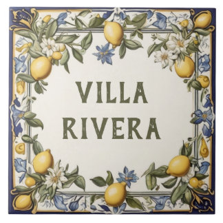 Antique Lemon Custom House Name Plakat Plaque Schi Fliese