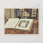 Antique Library Interior Painting Book and Globe Postkarte (Vorderseite)