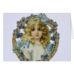 Antique Little Girl Child Portrait Beautiful