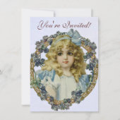 Antique Little Girl Child Portrait Beautiful Einladung (Vorderseite)