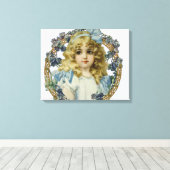 Antique Little Girl Child Portrait Beautiful Leinwanddruck (Insitu (Holzboden))
