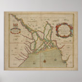 Antique Map Ganges / Indien, Poster Print (Vorne)