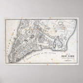 Antique Map of New York Poster (Vorne)
