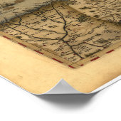 Antique Map of Palestine ORTELIUS ATLAS 1570 A.D. Poster (Ecke)