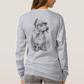 Antique Marble Dachshund T-Shirt (Rückseite)