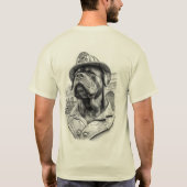 Antique Marble Fireman Rottweiler T-Shirt (Rückseite)