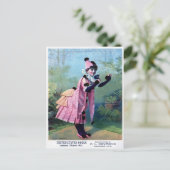 Antique Masquerade Girl Postkarte (Stehend Vorderseite)