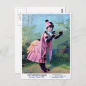 Antique Masquerade Girl Postkarte (Vorne/Hinten)