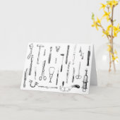 antique medical instruments greeting card karte (Gelbe Blume)