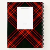 Antique Menzies Jagd Tartan Karierte Muster Notec Notizblock (Rückseite)