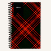 Antique Menzies Jagd Tartan Karierte Muster Notec Notizblock (Vorderseite)