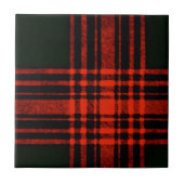 Antique Menzies Jagd Tartan Kariertes Muster Fliese (Vorderseite)
