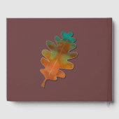 Antique Merlot und Fall Leaf Wedding Gästebuch (Rückseite)