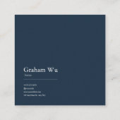 Antique Mirror Floral Open Book Dark Academia Quadratische Visitenkarte (Rückseite)