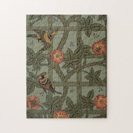 Antique Morris Trellis Wallpaper Puzzle (Vertikal)