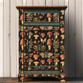 Antique Moth Botanical Curio Vintage Mushroom Seidenpapier