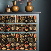 Antique Moth Botanical Curio Vintage Mushroom Seidenpapier