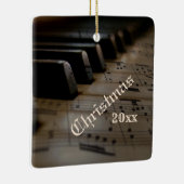 Antique Music Piano Weihnachtsfest Keramikornament (Rechts)