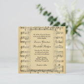 Antique Music Theme Hochzeit Einladung (Stehend Vorderseite)