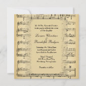 Antique Music Theme Hochzeit Einladung (Vorderseite)