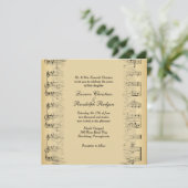 Antique Music Theme Hochzeit Einladung (Stehend Vorderseite)