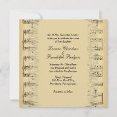 Antique Music Theme Hochzeit Einladung (Vorderseite)