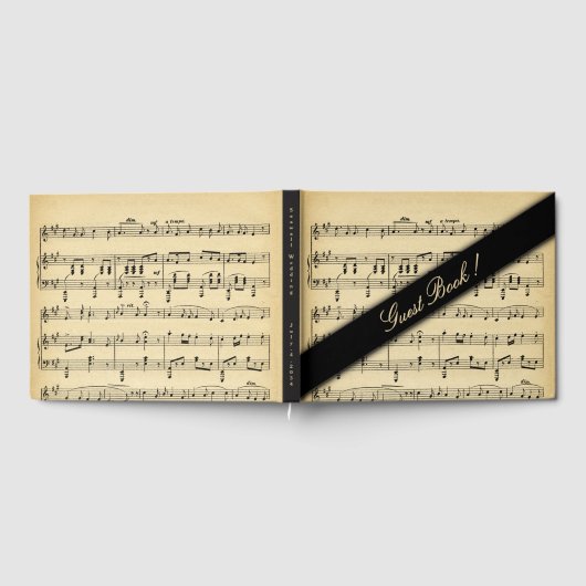 Antique Music Wedding Gästebuch (Voll)