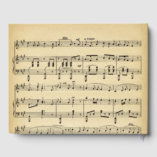 Antique Music Wedding Gästebuch (Rückseite)