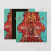 ANTIQUE MUSIKINSTRUMENT,LIRONE Konzertmusik Einladung (Vorne/Hinten)