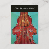 ANTIQUE MUSIKINSTRUMENTE,LIRA DA GAMBA Music Visitenkarte (Rückseite)