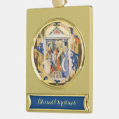 ANTIQUE-NATIVITÄTSPARKMENT Banner-Ornament GOLD (Links)