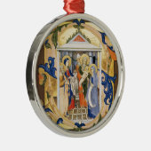 ANTIQUE-NATIVITÄTSPARKMENT ORNAMENT AUS METALL (Rechts)