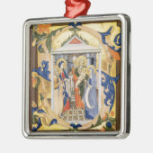 ANTIQUE-NATIVITÄTSPARKMENT ORNAMENT AUS METALL (Links)