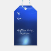 ANTIQUE NATIVITY CHRISTMAS PARCHMENT, Blue Gem Geschenkanhänger (Vorderseite)